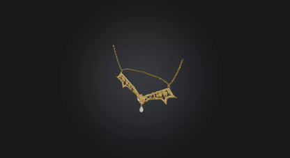 3D model gold necklace  VR / AR / low-poly
