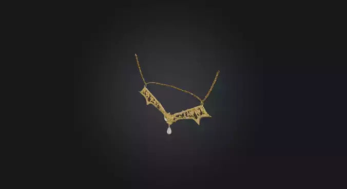 3D model gold necklace  VR / AR / low-poly