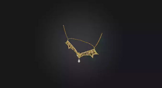 3D model gold necklace  VR / AR / low-poly