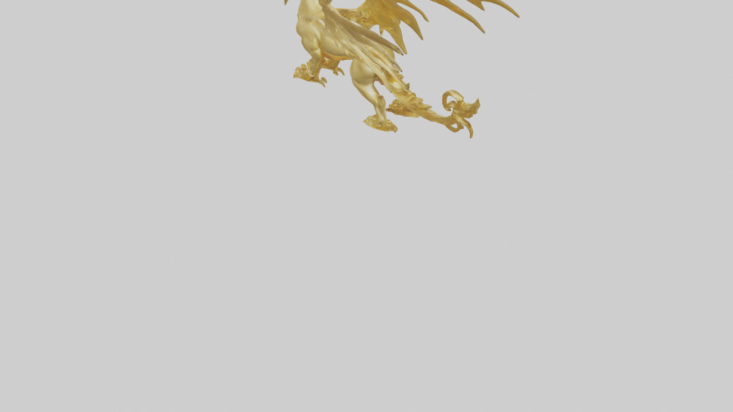 3D model Gold sculpture model VR / AR / low-poly