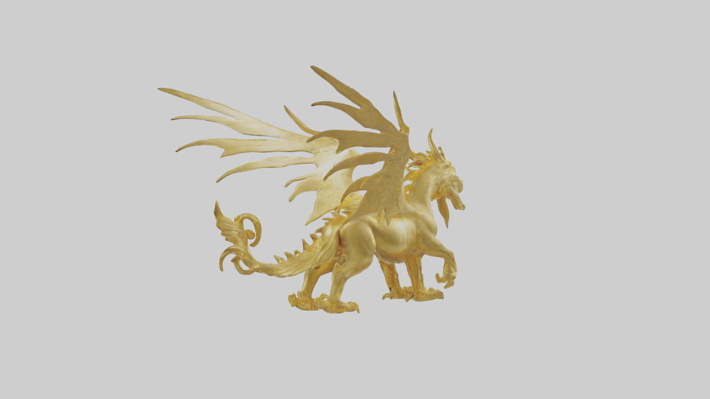 3D model Gold sculpture model VR / AR / low-poly