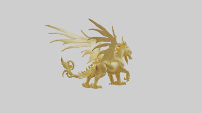 3D model Gold sculpture model VR / AR / low-poly