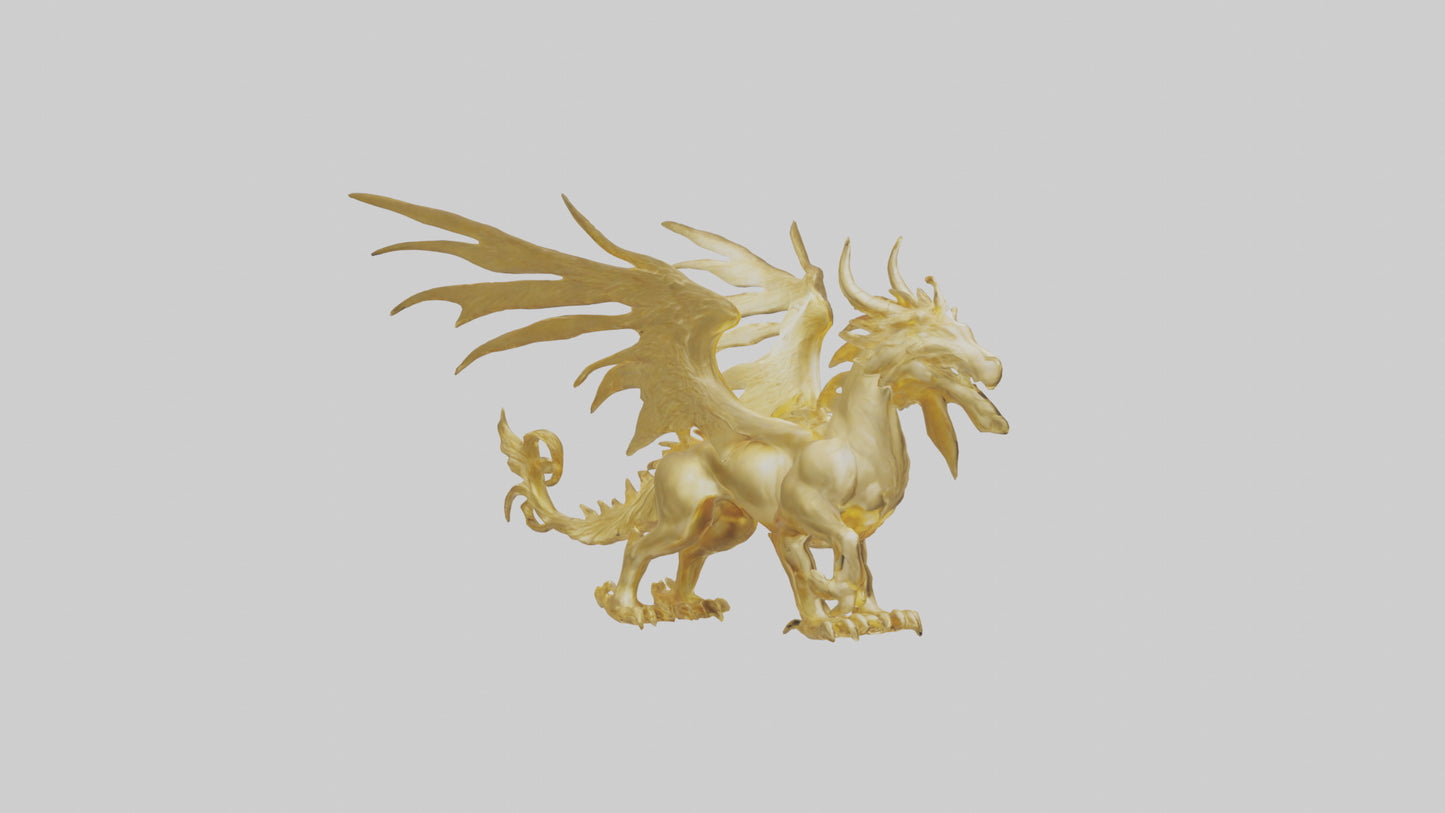 3D model Gold sculpture model VR / AR / low-poly