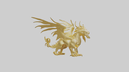 3D model Gold sculpture model VR / AR / low-poly