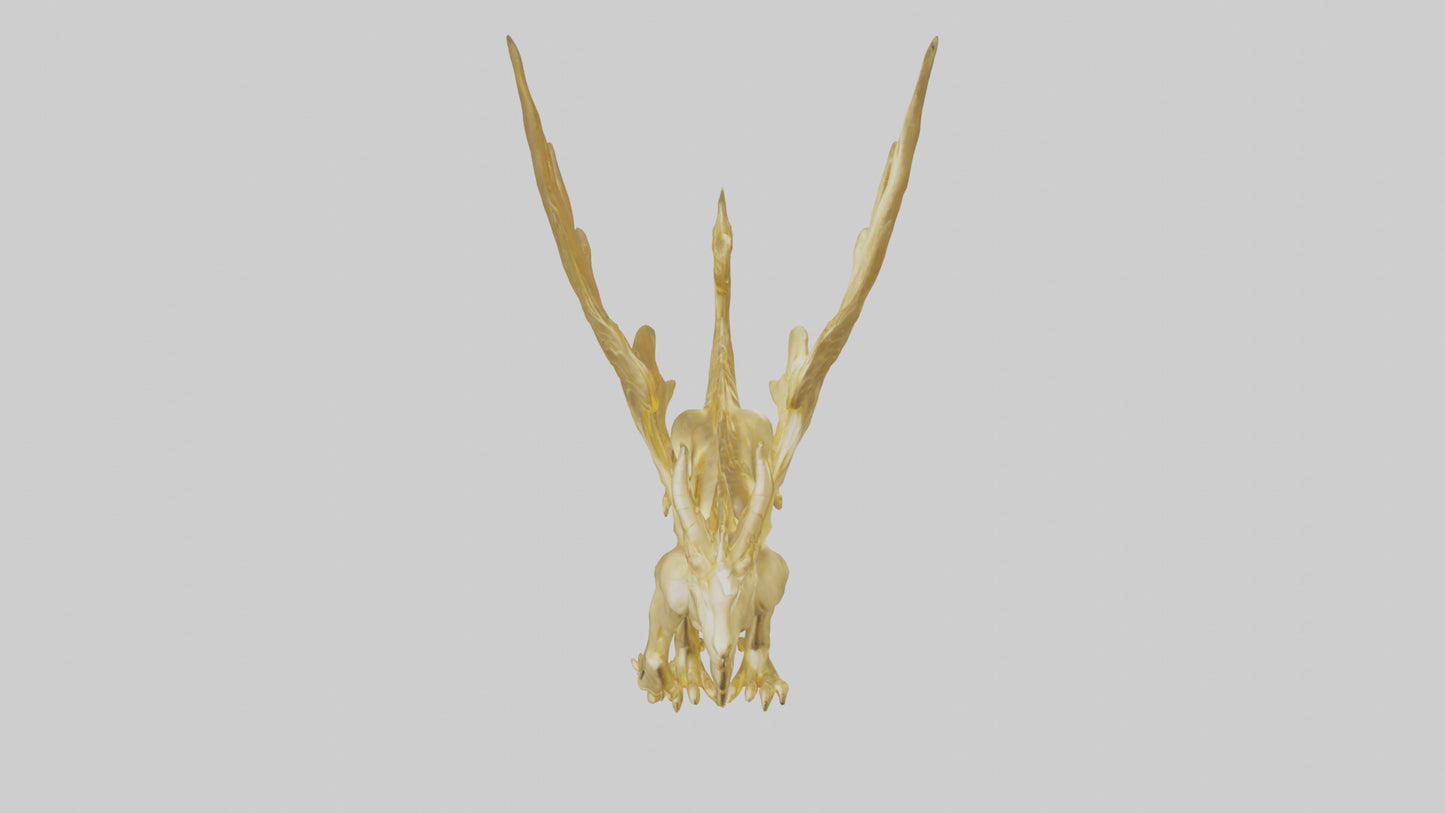 3D model Gold sculpture model VR / AR / low-poly