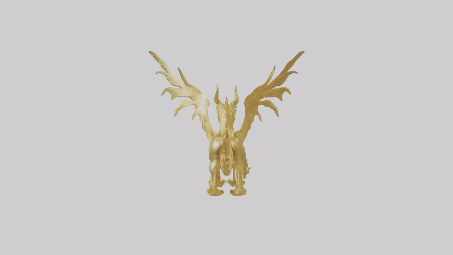 3D model Gold sculpture model VR / AR / low-poly