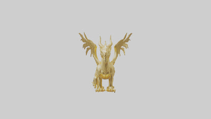 3D model Gold sculpture model VR / AR / low-poly