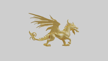 3D model Gold sculpture model VR / AR / low-poly