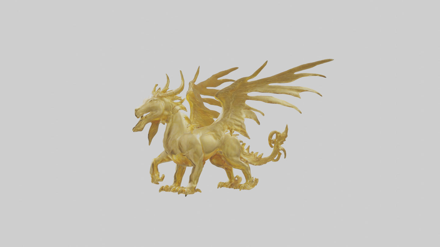 3D model Gold sculpture model VR / AR / low-poly