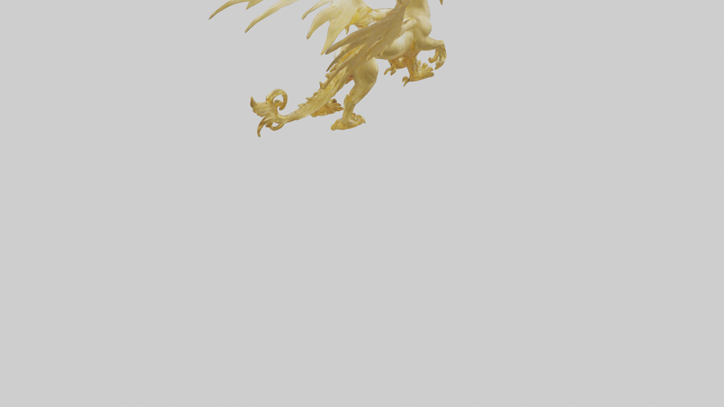 3D model Gold sculpture model VR / AR / low-poly