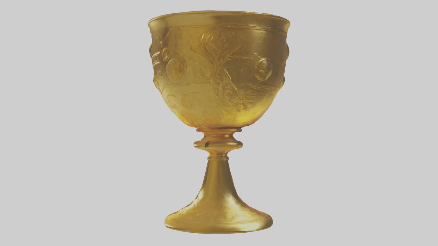 3D model Golden Chalice model VR / AR / low-poly