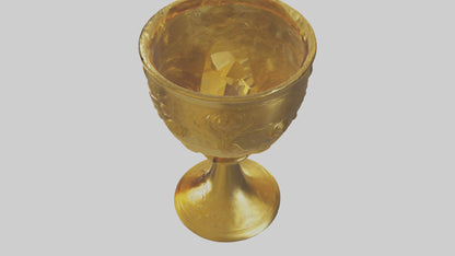 3D model Golden Chalice model VR / AR / low-poly