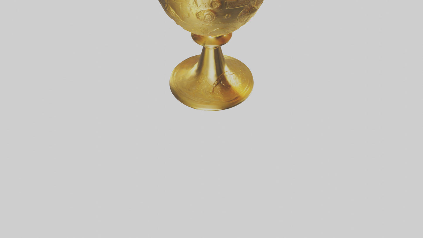 3D model Golden Chalice model VR / AR / low-poly