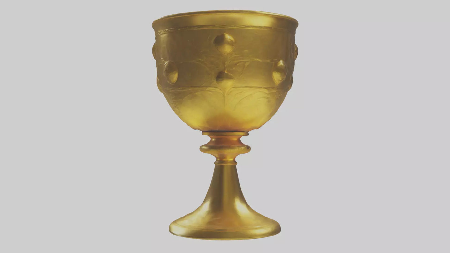 3D model Golden Chalice model VR / AR / low-poly