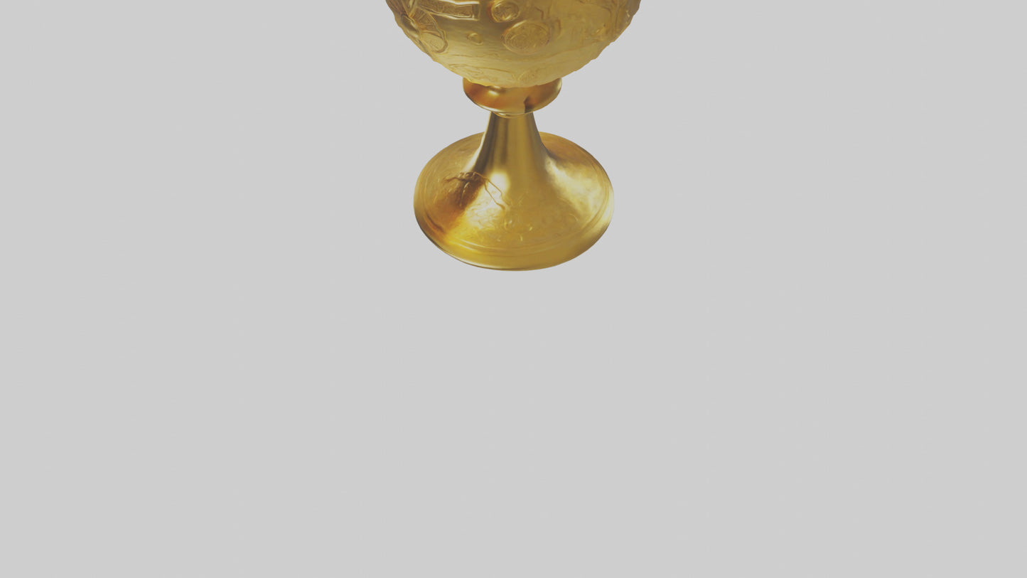 3D model Golden Chalice model VR / AR / low-poly