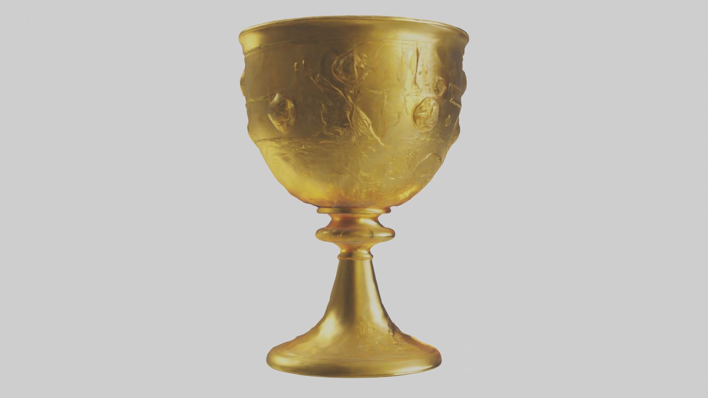 3D model Golden Chalice model VR / AR / low-poly