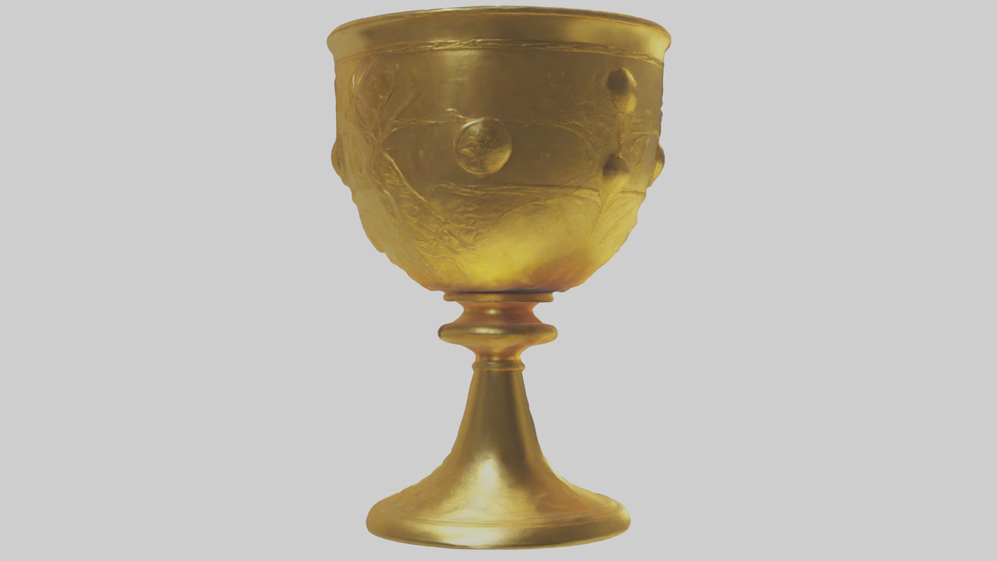 3D model Golden Chalice model VR / AR / low-poly