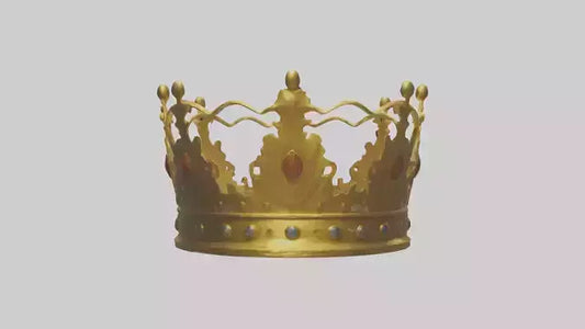 3D model Golden Crown model VR / AR / low-poly