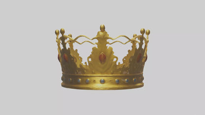 3D model Golden Crown model VR / AR / low-poly