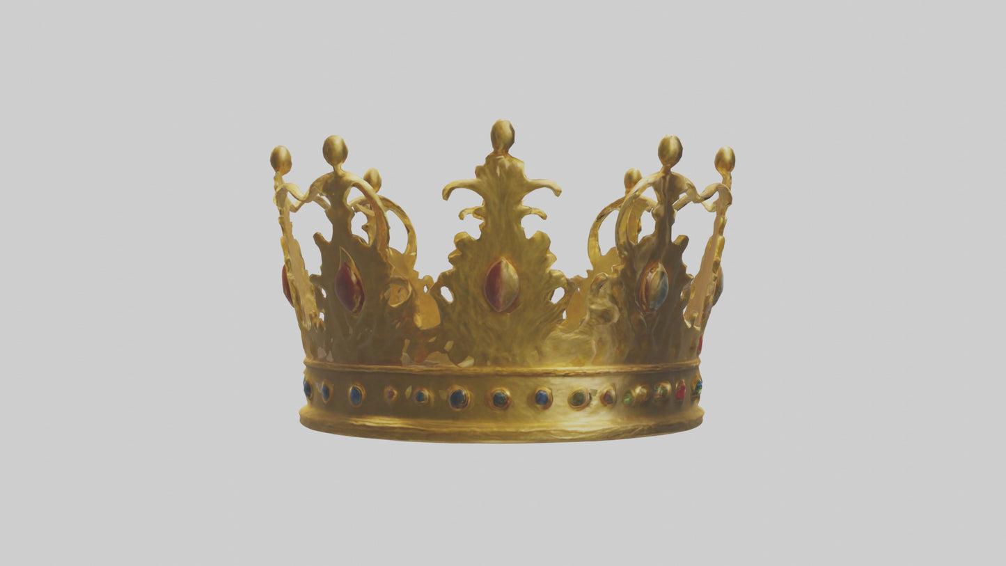 3D model Golden Crown model VR / AR / low-poly