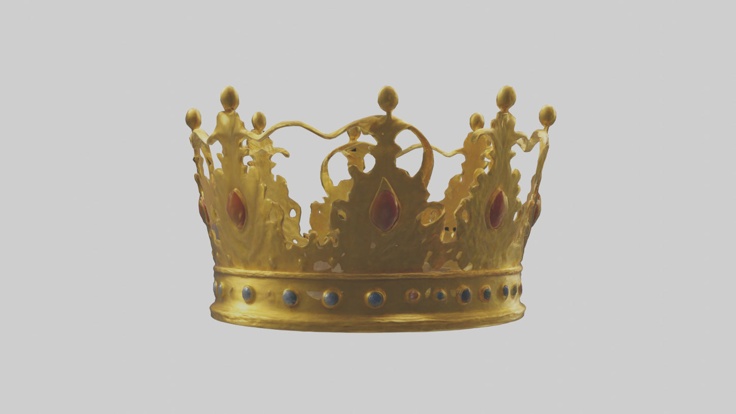 3D model Golden Crown model VR / AR / low-poly