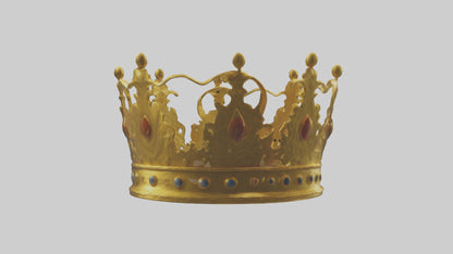 3D model Golden Crown model VR / AR / low-poly