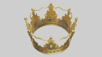 3D model Golden Crown model VR / AR / low-poly