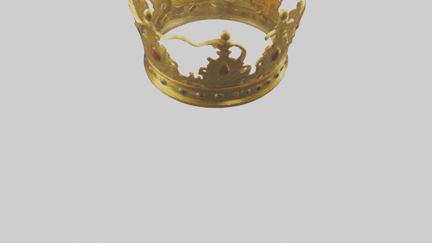 3D model Golden Crown model VR / AR / low-poly