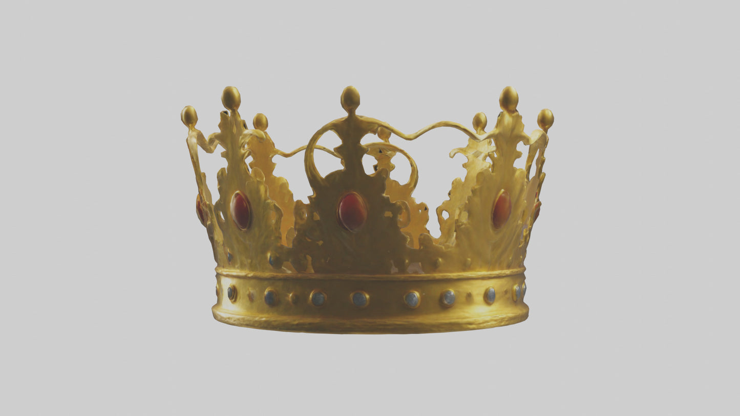 3D model Golden Crown model VR / AR / low-poly