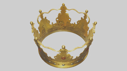 3D model Golden Crown model VR / AR / low-poly