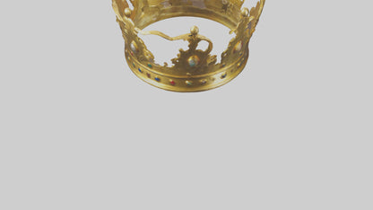 3D model Golden Crown model VR / AR / low-poly