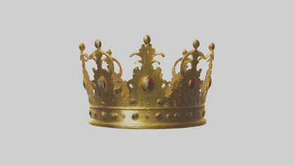 3D model Golden Crown model VR / AR / low-poly