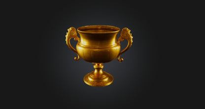 3D model golden cup  VR / AR / low-poly