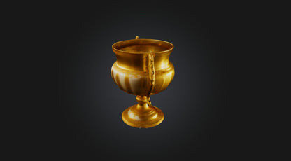 3D model golden cup  VR / AR / low-poly