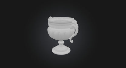 3D model golden cup  VR / AR / low-poly