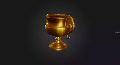 3D model golden cup  VR / AR / low-poly