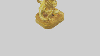 Golden Dragon statue model VR / AR / low-poly