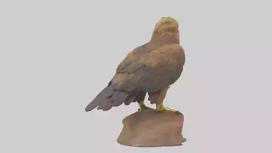 3D model Golden Eagle perched model VR / AR / low-poly
