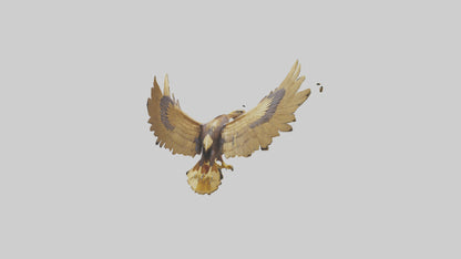 3D model Golden Eagle Wings Model VR / AR / low-poly