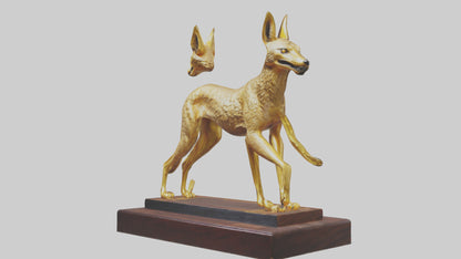 3D model Golden Jackal statue model VR / AR / low-poly
