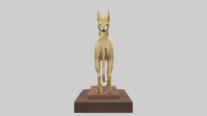 3D model Golden Jackal statue model VR / AR / low-poly