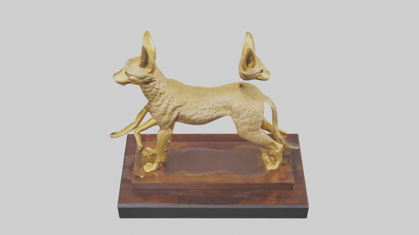 3D model Golden Jackal statue model VR / AR / low-poly