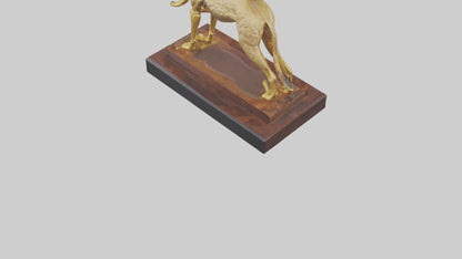 3D model Golden Jackal statue model VR / AR / low-poly