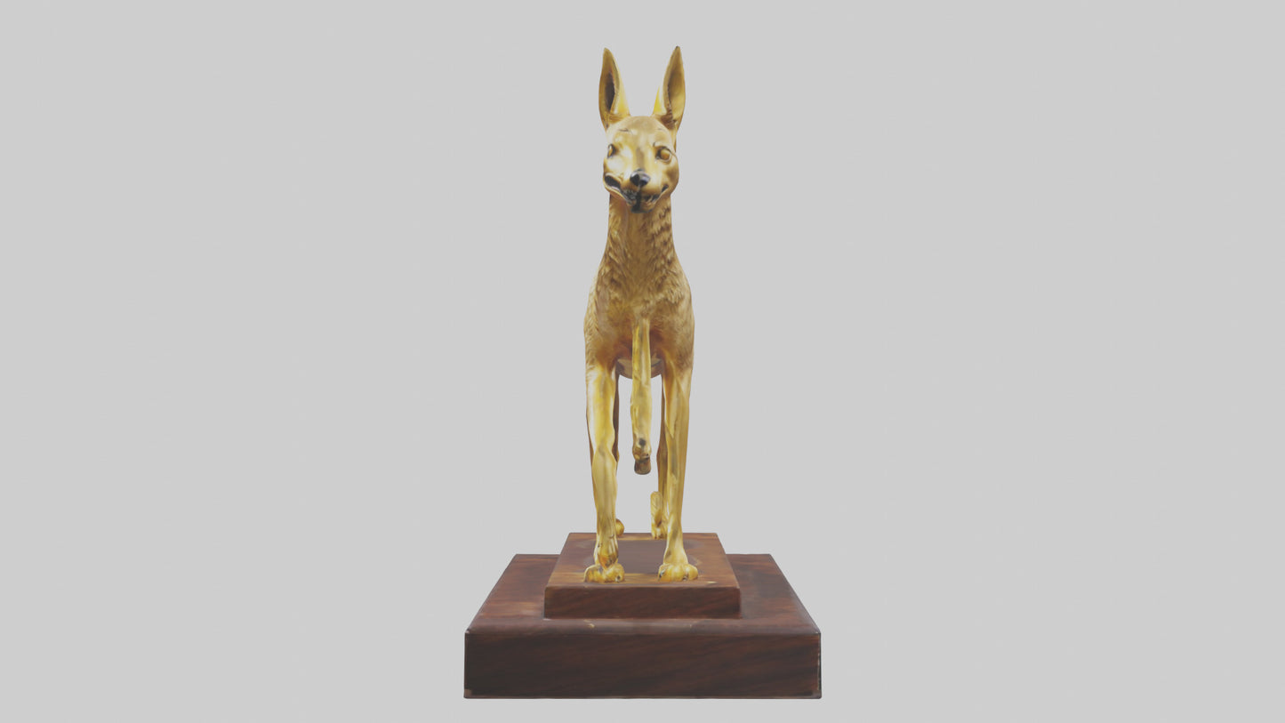 3D model Golden Jackal statue model VR / AR / low-poly