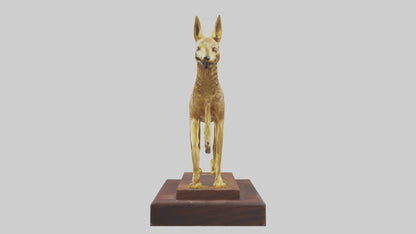 3D model Golden Jackal statue model VR / AR / low-poly