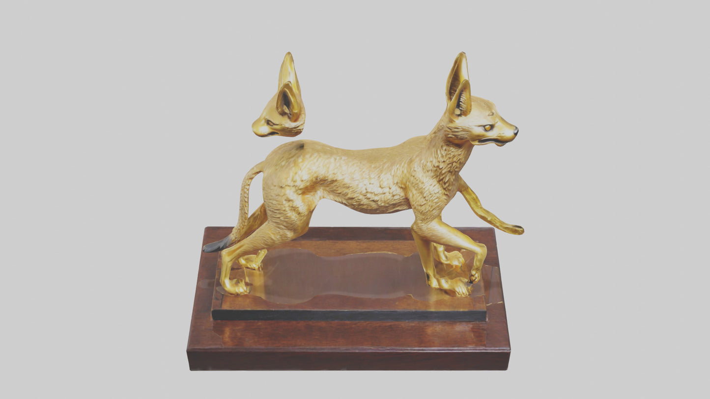 3D model Golden Jackal statue model VR / AR / low-poly