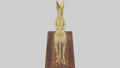 3D model Golden Jackal statue model VR / AR / low-poly