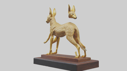 3D model Golden Jackal statue model VR / AR / low-poly