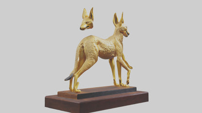3D model Golden Jackal statue model VR / AR / low-poly