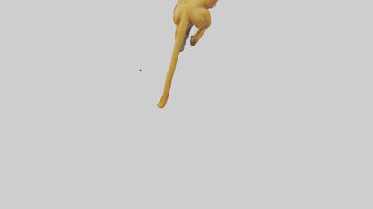 3D model Golden Lion Tamarin holding branch model VR / AR / low-poly